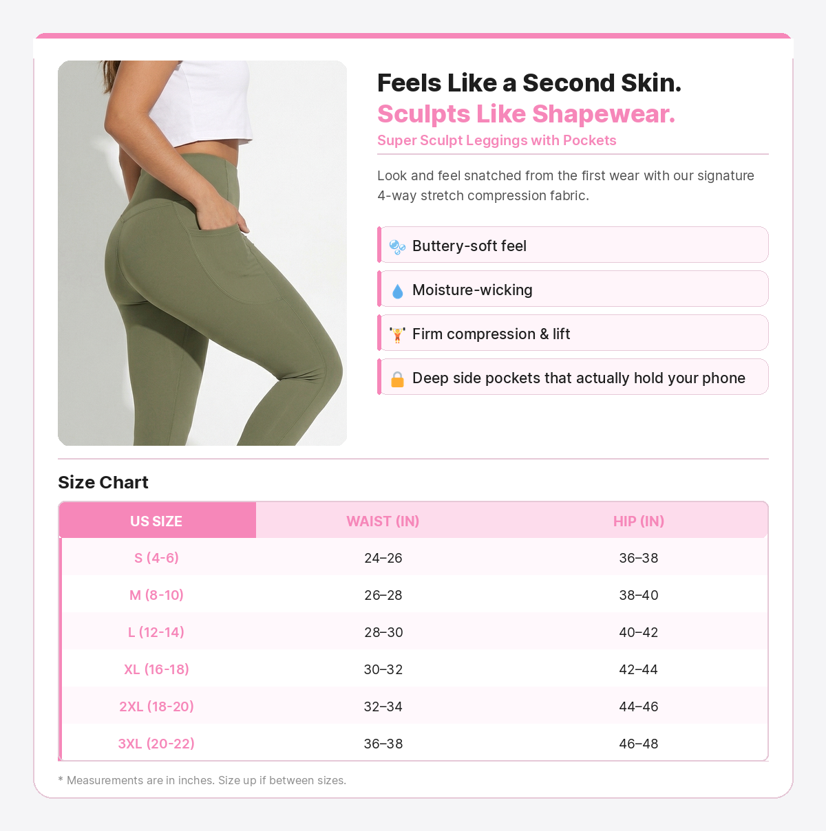 Super Sculpt Leggings w/ Pockets