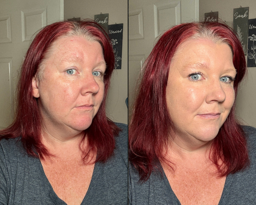 Before and after - smooth even coverage
