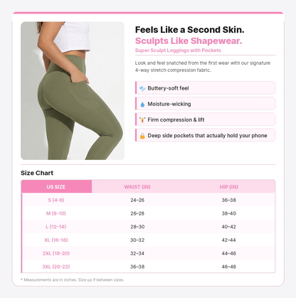 Super Sculpt Leggings w/ Pockets
