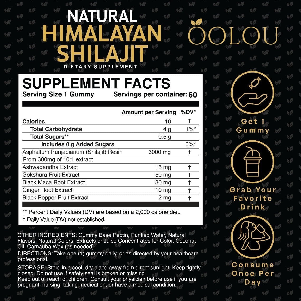 Oolou Natural Shilajit Gummies